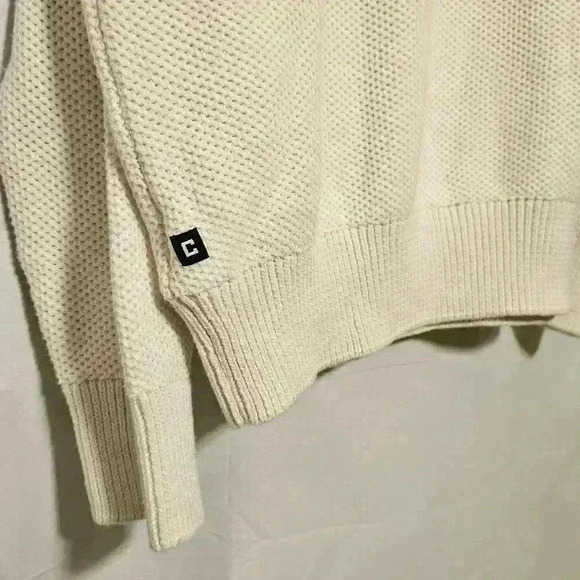 Chaps Mens Cream Knit Sweater 100% Cotton NWT Size Large - Picture 5 of 8